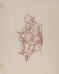 Der Bassgeigenspieler, 1707 von Bernard Picart