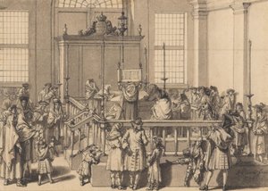 Vorzeigen des Gesetzes in der portugiesischen Synagoge in Den Haag von Bernard Picart
