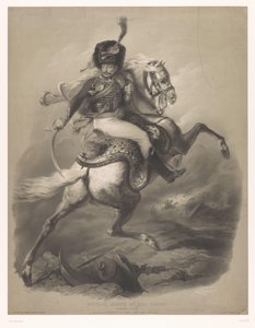 Angreifender Offizier zu Pferd von Bernard Romain Julien