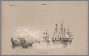 Segelschiffe im Hafen von Bernard Romain Julien
