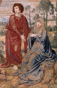Flämischer Wandteppich. Serie Baldachin von Karl V. Christus der Barmherzige
