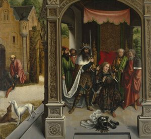 Die Ritterschaft von Sankt Martin durch den Kaiser Konstantin, um 1514 von Bernard van Orley
