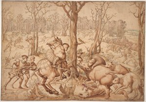 Wildschweinjagd von Bernard van Orley