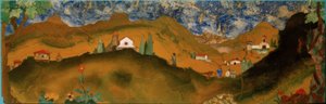 Toskanische Landschaft von Bernardino Barbatelli