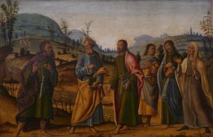Saint Clément findet seine Familie wieder von Bernardino Fungai