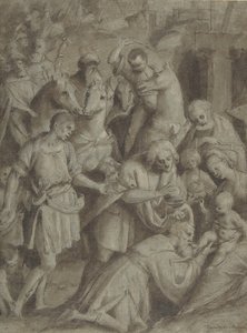 Die Anbetung der Könige, 1553 von Bernardino Lanino