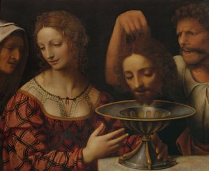 Der Henker präsentiert Herodias den Kopf von Johannes dem Täufer, 1527