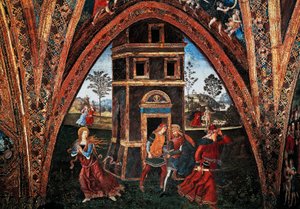 Martyrium der Heiligen Barbara (Fresko, Halle der Heiligen, Borgia Apartments, Apostolischer Palast, Vatikanstadt)