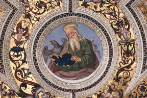 St. Johannes der Evangelist, Detail der vier Evangelisten (Fresko)