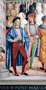 Piccolomini-Bibliothek, Südwestwand: „Pius II. kanonisiert die hl. Katharina von Siena, 29. Juni“