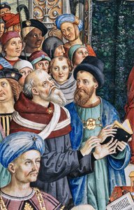 Piccolomini-Bibliothek, Südwestwand: „Pius II. leitet den Reichstag von Mantua, 1. Juni“