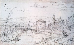 Brücke über den Fluss und Santa Giustina, ca. 1740-1780