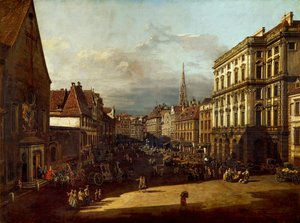 Mehlmarkt in Wien von Bernardo Bellotto