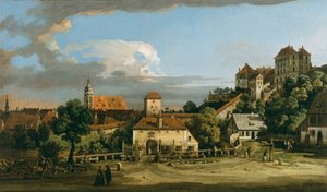 Pirna: Das Obertor von Süden, um 1760 von Bernardo Bellotto