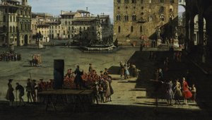Die Piazza della Signoria in Florenz von Bernardo Bellotto