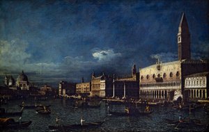 Zwei venezianische Ansichten, Canal Grande und Molo nach Westen blickend