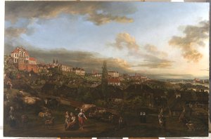 Ansicht von Warschau mit dem Ordynacki-Palast, 1772