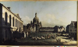 Blick auf den Neumarkt in Dresden