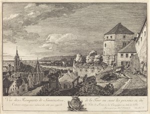 Ansicht der Festungsmauern von Sonnenstein von Bernardo Bellotto