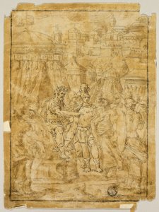 Illustration zur Szene aus der Befreiung Jerusalems (Gerusalemme Liberata) von Bernardo Castello