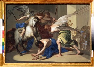 Die Vertreibung des Heliodor aus dem Tempel von Bernardo Cavallino