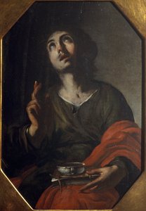 Heiliger Johannes der Evangelist von Bernardo Cavallino
