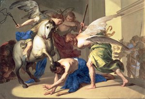 Die Vertreibung des Heliodor aus dem Tempel, ca. 1650 von Bernardo Cavallino