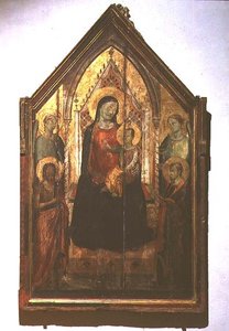 Madonna mit Kind auf dem Thron mit Heiligen