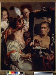 Die alte Kokette, Vanitas
