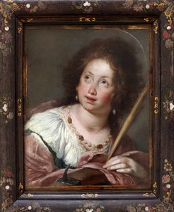 Heilige Katharina von Alexandria (ca. 290- Märtyrerin 307) von Bernardo Strozzi