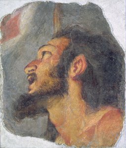 Der Kopf von Johannes dem Täufer, Fragment eines Freskos