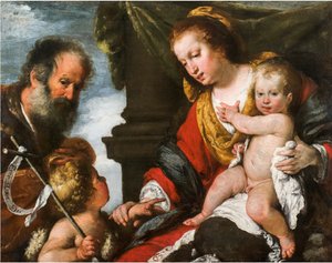 Die Heilige Familie von Bernardo Strozzi