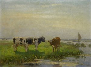 Kühe auf der Wiese von Bernardus Antonie van Beek