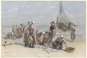 Fischerfrauen am Strand von Scheveningen