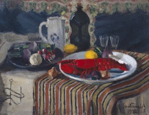 Teller mit Hummer und Zitrone von Bernt Wilhelm Tunold