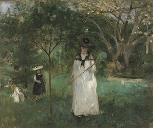 Die Schmetterlingsjagd, 1874 von Berthe Morisot