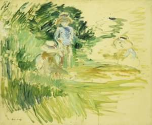 Kinder am Seeufer von Berthe Morisot
