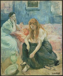 Zwei Frauen bei ihrer Toilette von Berthe Morisot