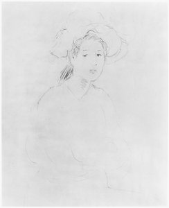Kopf einer Frau (Verso) 1893 von Berthe Morisot