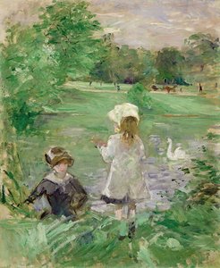 Am Seeufer Au bord du lac, 1883 von Berthe Morisot