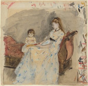 Die Schwester des Künstlers, Edma, mit ihrer Tochter Jeanne