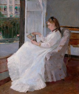 Die Schwester des Künstlers am Fenster von Berthe Morisot