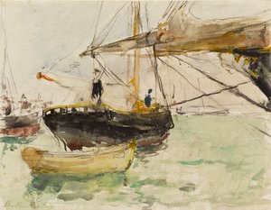 Das Vorderteil einer Yacht