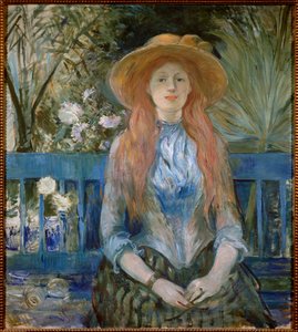Junges Mädchen in einem Park, Gemälde von Berthe Morisot von Berthe Morisot