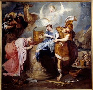 Das Opfer der Iphigenie König Agamemnon opfert seine Tochter, um Artemis