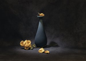 Melancholische getrocknete Rosen