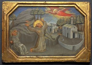 St. Franziskus von Assisi empfängt die Stigmata, ca. 1430 von Bicci di Lorenzo