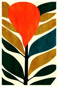 Abstrakte Orange Pflanze