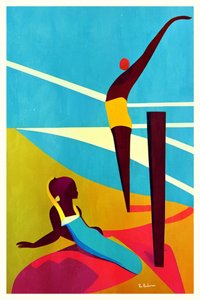 Lebhafter Sommer-Schwimmen