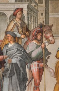 Zentrales Schiff, erstes nördliches Joch, Begegnung von St. Joachim und Sant